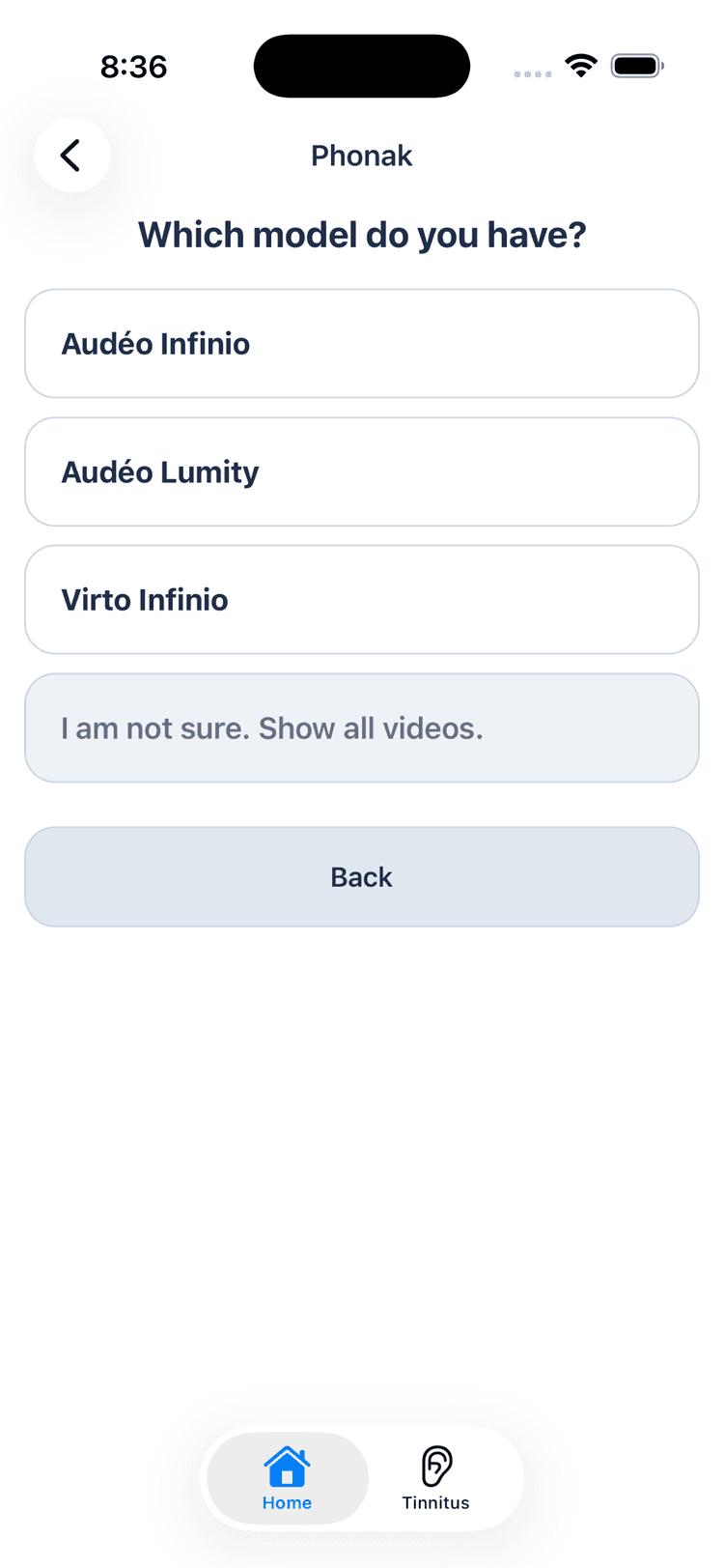 Model-specific support